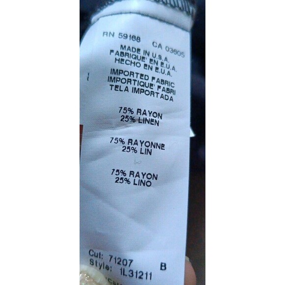 Karen  Kane Shirt Dress Size XS Black Linen Blend Button Down Cuffed Sleeves - Picture 4 of 8